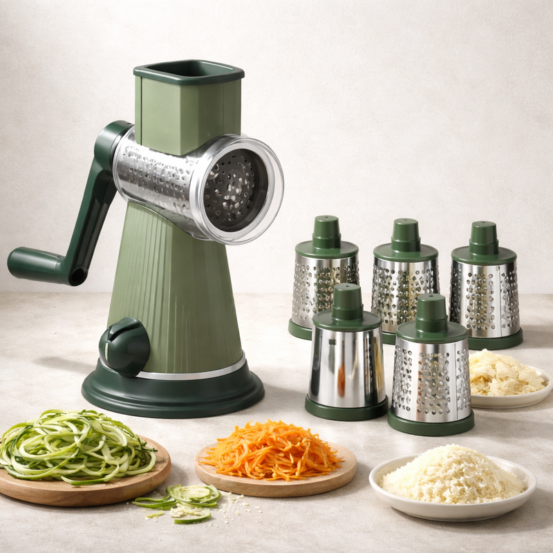 Ralla, Corta y Tritura en Segundos - Sin Esfuerzo y Sin Riesgo para tus Manos